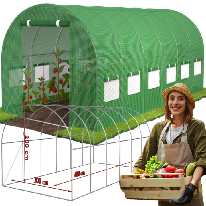 Tunel foliowy  3x6x2m rozkładana szklarnia wielosezonowa folia stelaż UV3.png
