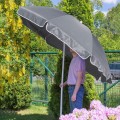 Parasol ogrodowy plażowy na balkon taras łamany z falbaną, średnica 240 cm1.jpg