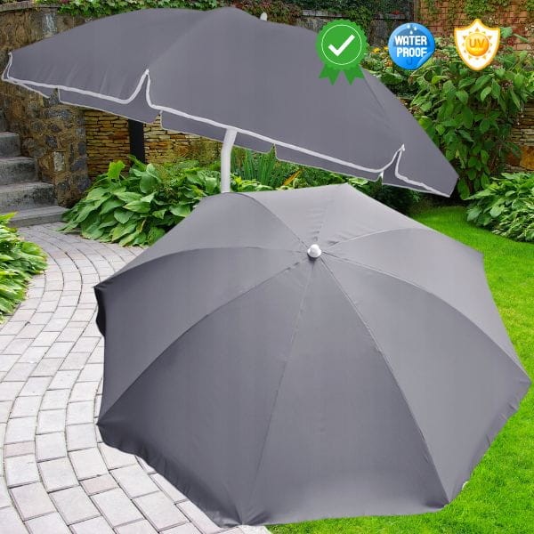 Parasol ogrodowy plażowy na balkon taras łamany z falbaną, średnica 240 cm4.jpg