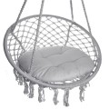 Fotel wiszący huśtawka ogrodowa bocianie gniazdo pleciona poduszka grafit1.jpg