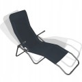 Leżak ogrodowy składany fotel plażowy leżanka turystyczny mocny, grafitowy3.jpg