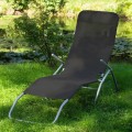 Leżak ogrodowy składany fotel plażowy leżanka turystyczny mocny, grafitowy5.jpg