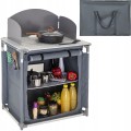 Kuchnia turystyczna z osłona szafka stół składany ogrodowy walizka kempingowy stolik  szary2.jpg