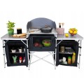 Duża kuchnia turystyczna  szafka stół składany ogrodowy walizka kempingowy stolik  grafitowa4.jpg