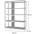 Szafa tekstylna, materiałowa składana garderoba, wieszak do ubrań 168x88x453.jpg