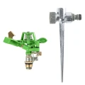Metalowy zraszacz pulsacyjny ogrodowy wbijany obrotowy do trawy 360° 3.webp