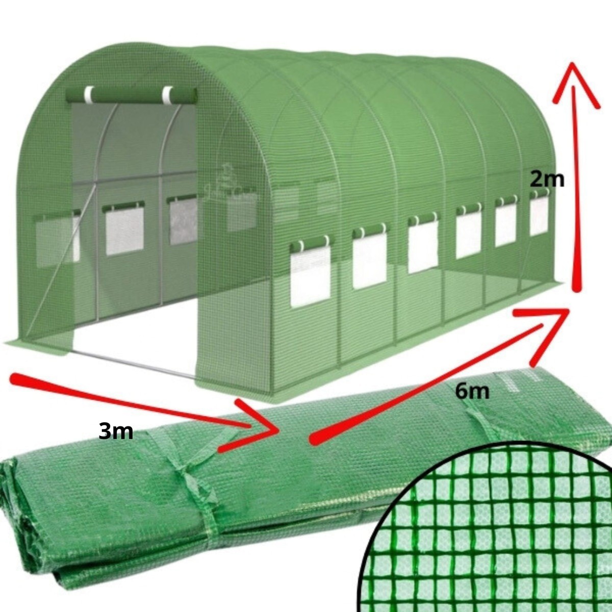 Folia zamienna 3x6x2 na tunel ogrodowy poszycie foliak, zapasowa folia.jpg