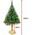 Sztuczna choinka 220cm drzewko ośnieżona sosna diamentowa na pniu +worek  3.jpg