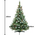 Sztuczna choinka 220cm drzewko świąteczne sosna szyszki jarzębina ośnieżona9.jpg