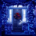 Lampki choinkowe 200LED niebieskie, światełka zewnętrzne świąteczne.jpg