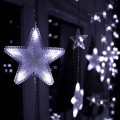 Girlanda 70LED biały zimny kurtyna świetlna gwiazdki śnieżyki na okno gwiazdki sople1.jpg