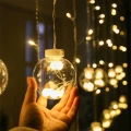 Girlanda 138LED biały ciepły kurtyna świetlna bombki ozdobna na okno lampki 2.webp