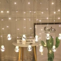 Girlanda 138LED biały ciepły kurtyna świetlna bombki ozdobna na okno lampki 5.webp