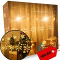 Kurtyna świetlna 120LED lampki świąteczne, imitacja śnieżynek, śnieżynka7.jpg