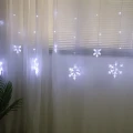 Kurtyna 120LED świetlna  lampki świąteczne, imitacja śnieżynek, śnieżynka 1.webp