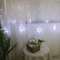 Kurtyna 120LED świetlna  lampki świąteczne, imitacja śnieżynek, śnieżynka 2.webp
