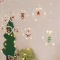 Kurtyna świetlna 108 led, lampki świąteczne, figurki w witrażach girlanda zasłona1.jpg