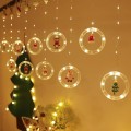 Kurtyna świetlna 108 led, lampki świąteczne, figurki w witrażach girlanda zasłona2.jpg