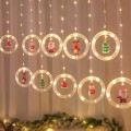 Kurtyna świetlna 108 led, lampki świąteczne, figurki w witrażach girlanda zasłona4.jpg