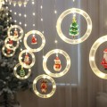 Kurtyna świetlna 108 led, lampki świąteczne, figurki w witrażach girlanda zasłona7.jpg