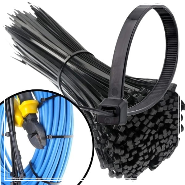 Opaski zaciskowe 2,5x100mm, 100 szt. opaski kablowe trytytki, czarne.jpg