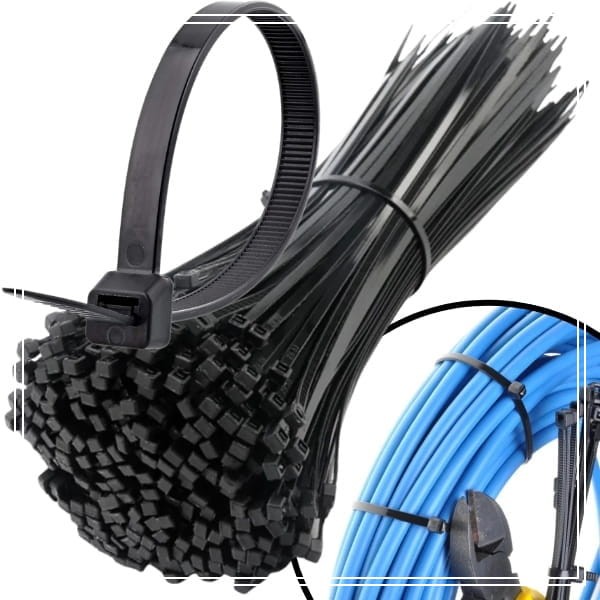 Opaski zaciskowe 2,5x200mm, 100 szt. opaski kablowe trytytki, czarne.jpg