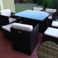 Szare meble ogrodowe, duży zestaw stołowy, otwierane pufy DELIZIOSO 01.jpg