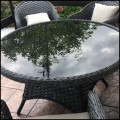 Meble z technorattanu, ciemny zestaw stołowy okrągły stół + krzesła MODERNO DARK GRAY 6.jpg