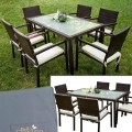 Brązowe meble technorattanowe,  zestaw stołowy, do restauracji ATTENTO02.jpg