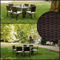 Brązowe meble technorattanowe,  zestaw stołowy, do restauracji ATTENTO03.jpg