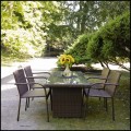 Brązowe meble technorattanowe,  zestaw stołowy, meble na taras dla 4 osób.  LENTO8.jpg