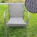 Szare krzesło ogrodowe, z technorattanu, stalowe  SOTTILE GRAY5.jpg