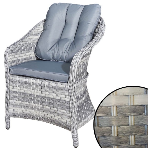 Szary fotel,  duże krzesło ogrodowe,  stalowe  MODERNO LIGHT GRAY.jpg