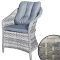 Szary fotel,  duże krzesło ogrodowe,  stalowe  MODERNO LIGHT GRAY.jpg