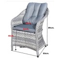 Szary fotel,  duże krzesło ogrodowe,  stalowe  MODERNO LIGHT GRAY1.jpg