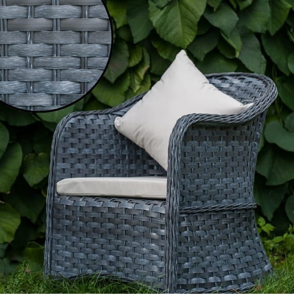 Ciemnoszary fotel,  duże krzesło ogrodowe,  stalowe  MODERNO DARK GRAY 7.jpg