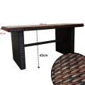 Stolik ogrodowy, stół 140x70x65 stolik kawowy, brązowy technorattan 1.jpg