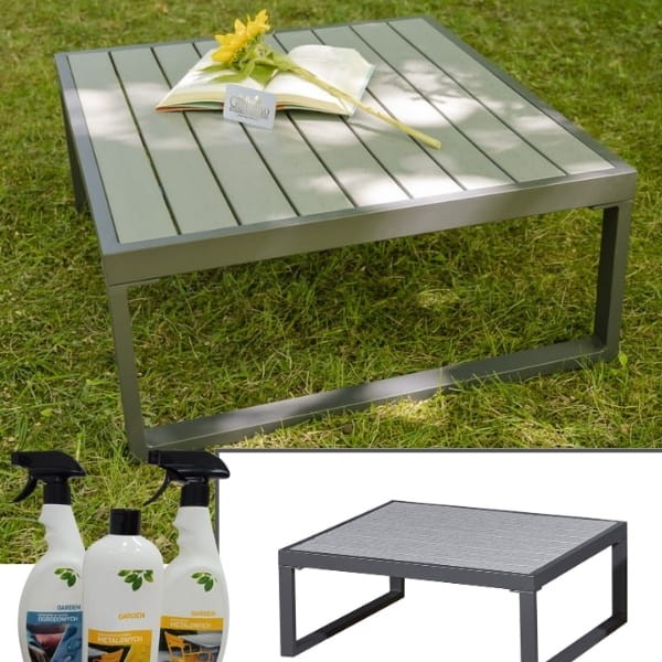 Niski stolik ogrodowy,750x70x30 aluminiowy stolik kawowy,  lekki  szary MOSTRARE1.jpg