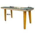 Mały stolik ogorodowy 90x45x40cm , stoliczek kawowy z technorattanu, szklany blat, LARGO0.jpg