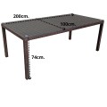 Duzy stół  ogrodowy 200x100cm  z technorattanu, brązowy SOTTILE BROWN 9.jpg