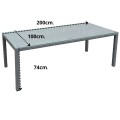 Duży stół  ogrodowy 200x100x74cm  z technorattanu, szary  4.jpg