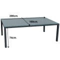 Duży czarny  stół  ogrodowy 200x100x74cm  z technorattanu, stół na taras3.jpg