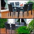 Czarny  stół  ogrodowy 150x90x74cm  z technorattanu, ze szklanym blatem 3.jpg