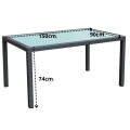 Czarny  stół  ogrodowy 150x90x74cm  z technorattanu, ze szklanym blatem.jpg