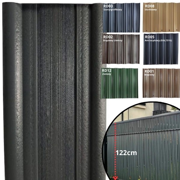 Pojedyncza listwa pionowa na ogrodzenie panelowe wysokośc 122 cm.jpg