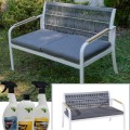 Biała sofa ogrodowa 122cm+poduszka , aluminiowa, oparcie z plecionej  liny   RARO.jpg