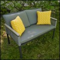 Sofa ogrodowa 116cm + 3x poduszki, kanapa  aluminiowa, oparcie z technorattanu,  CORTO 4.jpg