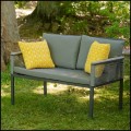 Sofa ogrodowa 116cm + 3x poduszki, kanapa  aluminiowa, oparcie z technorattanu,  CORTO 5.jpg