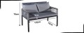 Sofa ogrodowa 116cm + 3x poduszki, kanapa  aluminiowa, oparcie z technorattanu,  CORTO.jpg