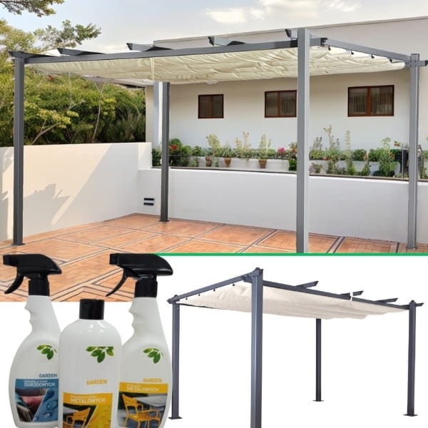 Duży pawilon ogrodowy 3m x 4m, altana z rozsuwanym dachem 3m x 4m, kremowy dach1.jpg